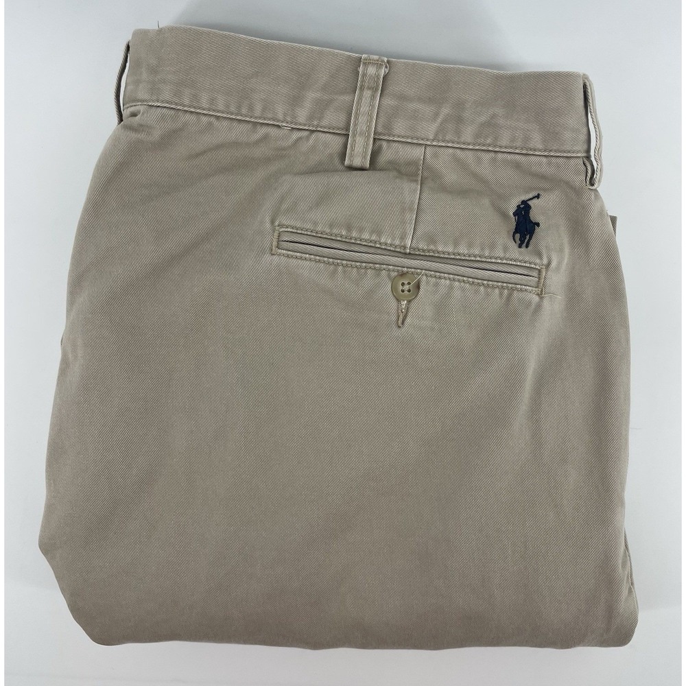 Polo Ralph Lauren Ethan Pants Men 40x30 Tan Pleated Chino Old Money Preppy